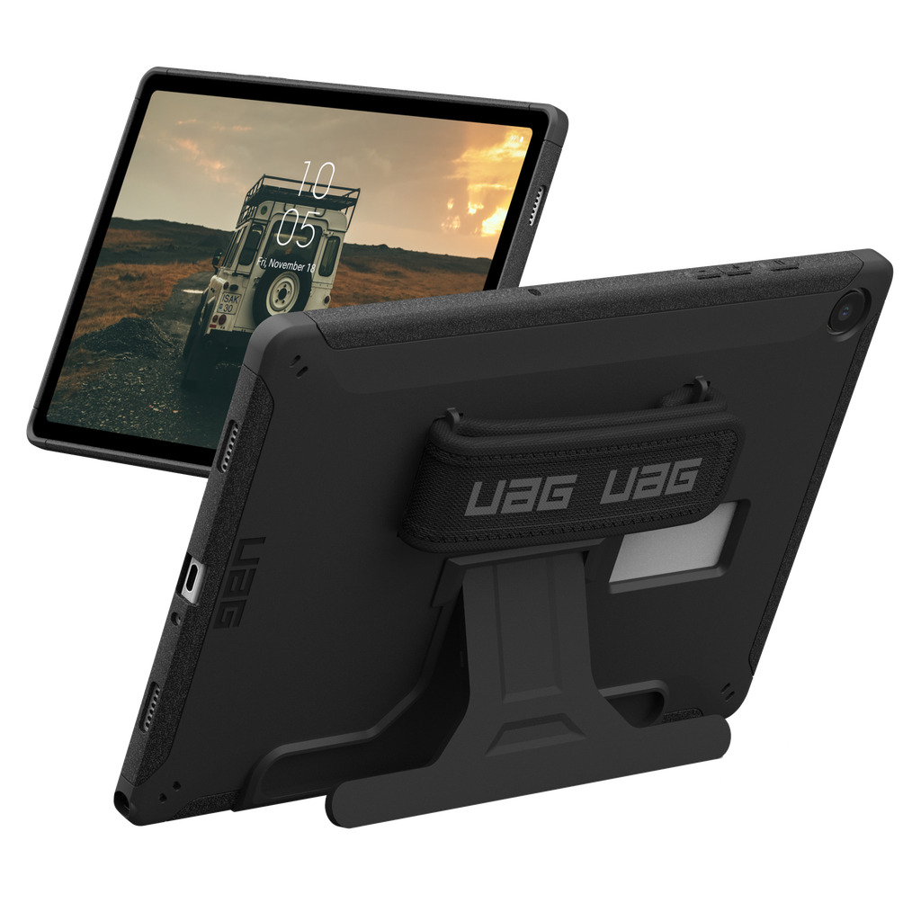 Urban Armor Gear Uag - Scout Case With Kickstand And Handstrap Brown Box For Samsung Galaxy Tab A9 Plus - Black