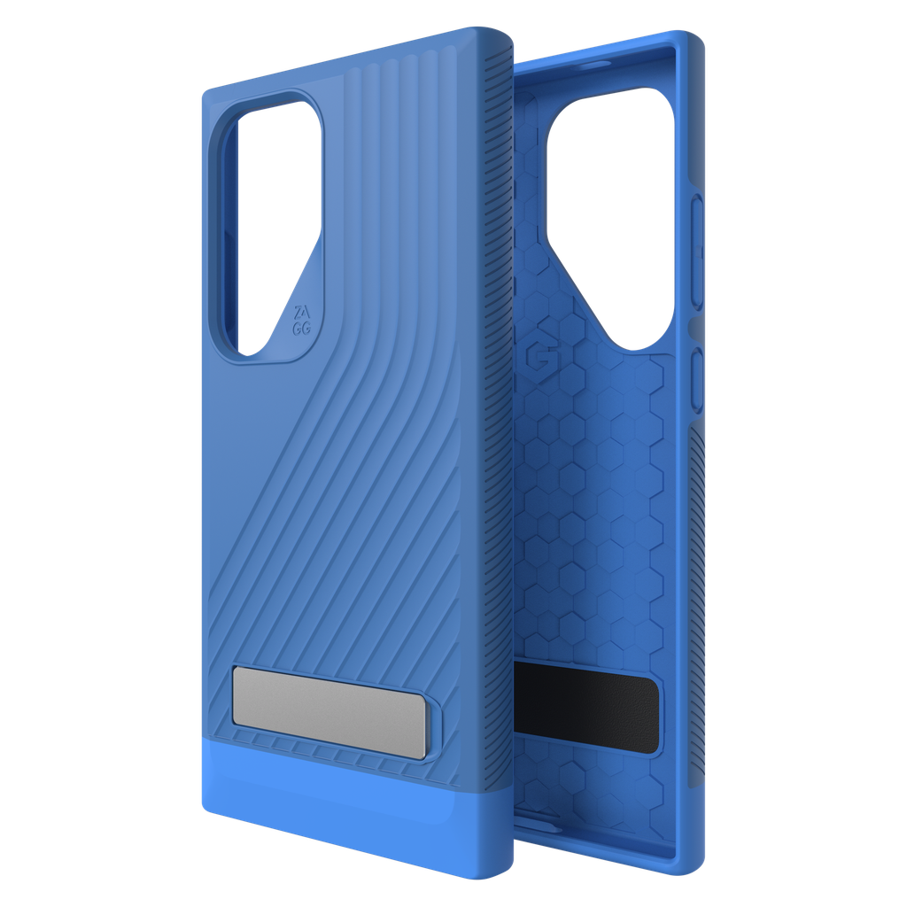 Zagg - Denali Case With Kickstand For Samsung Galaxy S24 Ultra - Cobalt Blue