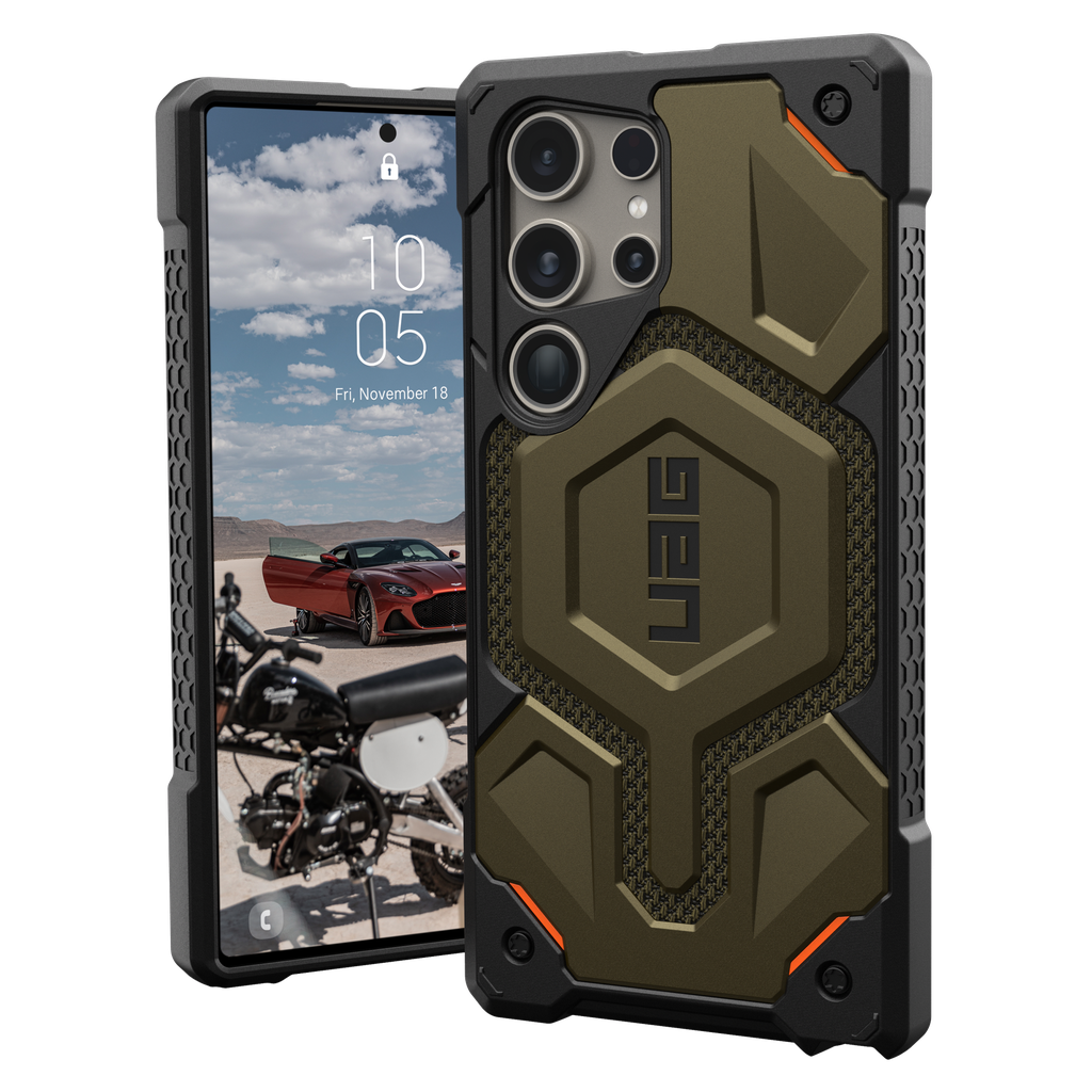 Urban Armor Gear Uag - Monarch Case For Samsung Galaxy S24 Ultra - Kevlar Element Green
