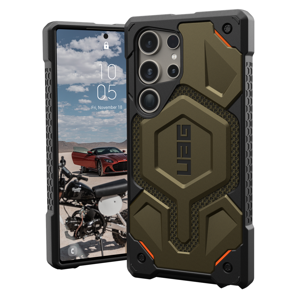 Urban Armor Gear Uag - Monarch Pro Case For Samsung Galaxy S24 Ultra - Kevlar Element Green