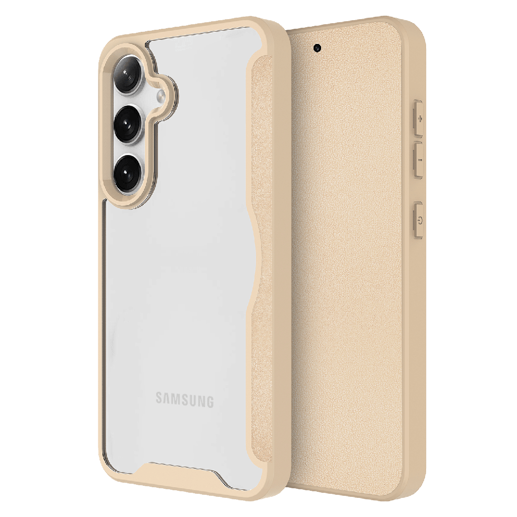 Ampd - Tpu  /  Acrylic Flip Wallet Magsafe Case For Samsung Galaxy S24 - Tan