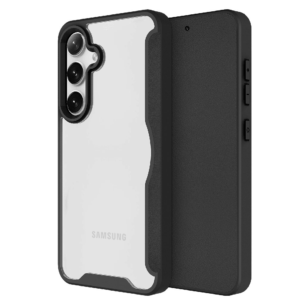 Ampd - Tpu  /  Acrylic Flip Wallet Magsafe Case For Samsung Galaxy S24 - Black