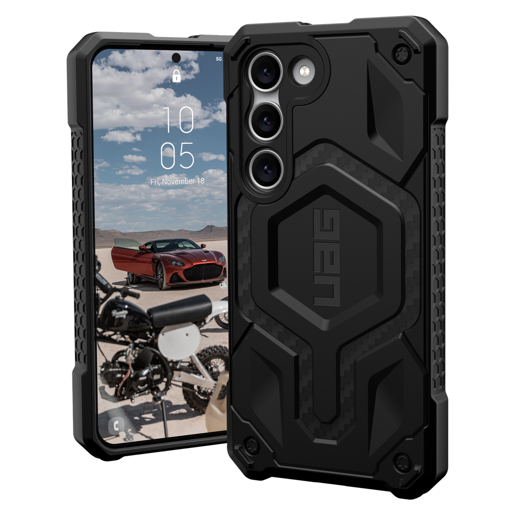Urban Armor Gear Uag - Monarch Pro Case For Samsung Galaxy S23 - Carbon Fiber