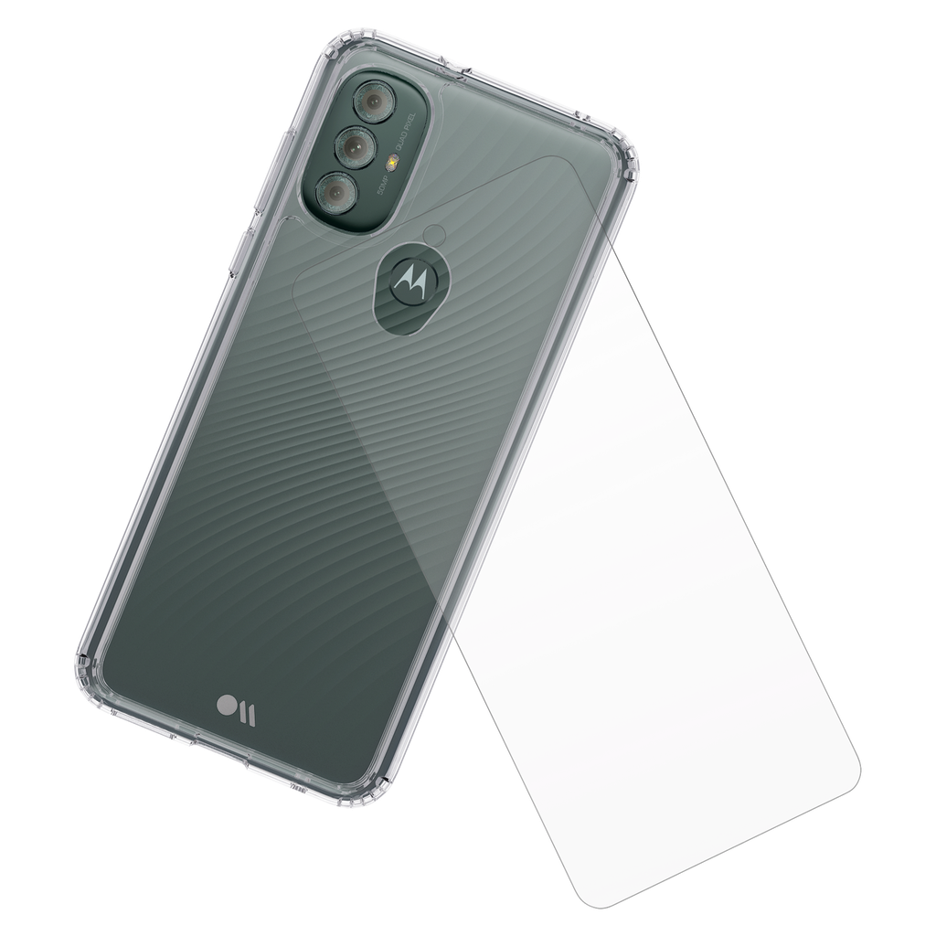 Case-mate - Protection Pack Tough Case And Glass Screen Protector For Motorola Moto G Power 2022 - Clear