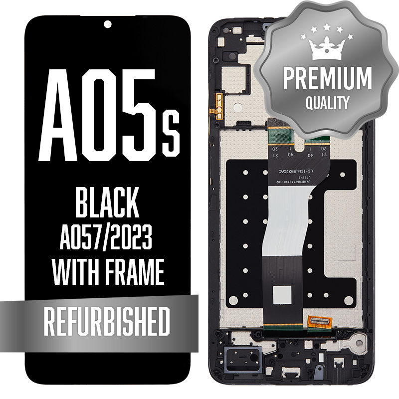 LCD Assembly with Frame for  Galaxy A05s (A057 / 2023) - Black (Premium/Refurbished)