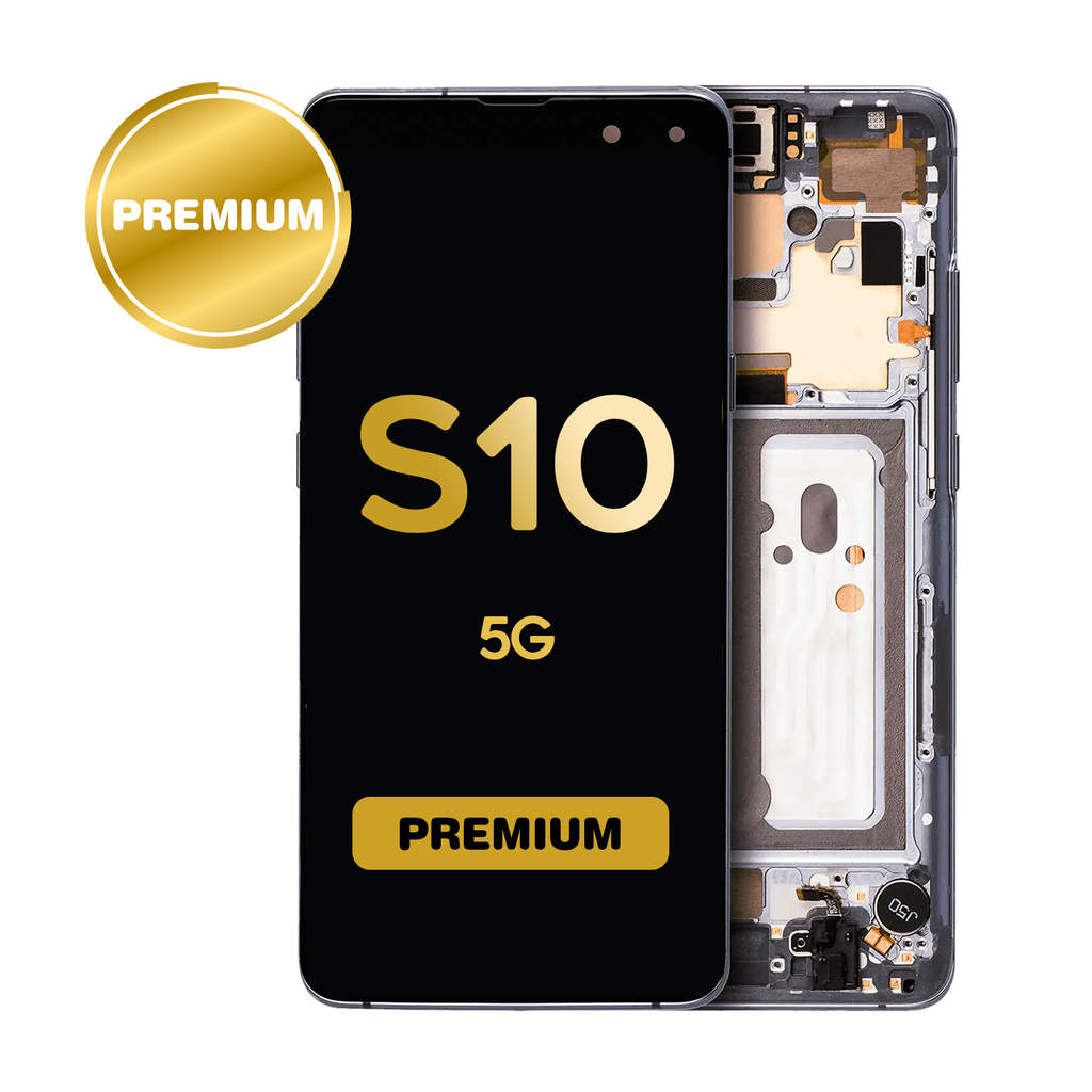 OLED Assembly for Samsung Galaxy S10 5G (G977) with Frame - Black (Premium)