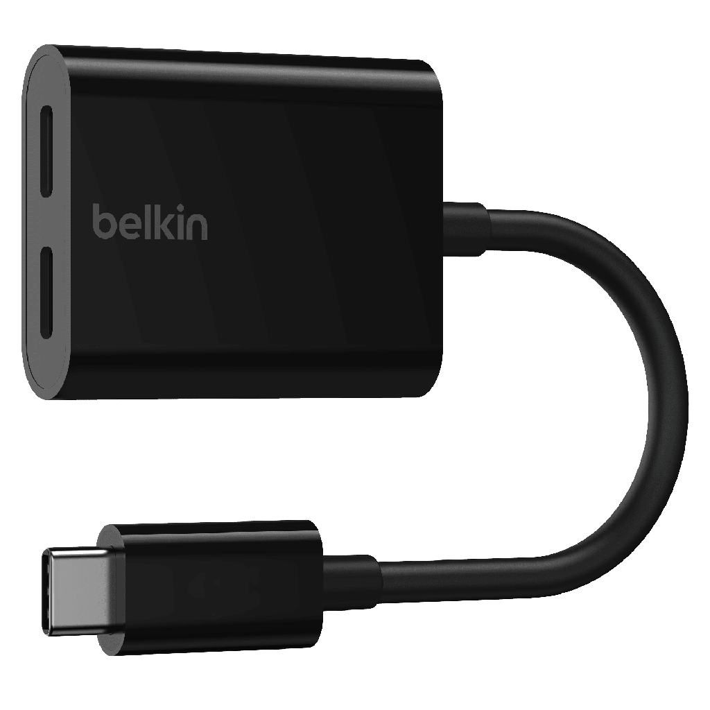 Belkin - Usb C Audio And Charge Adapter - Black