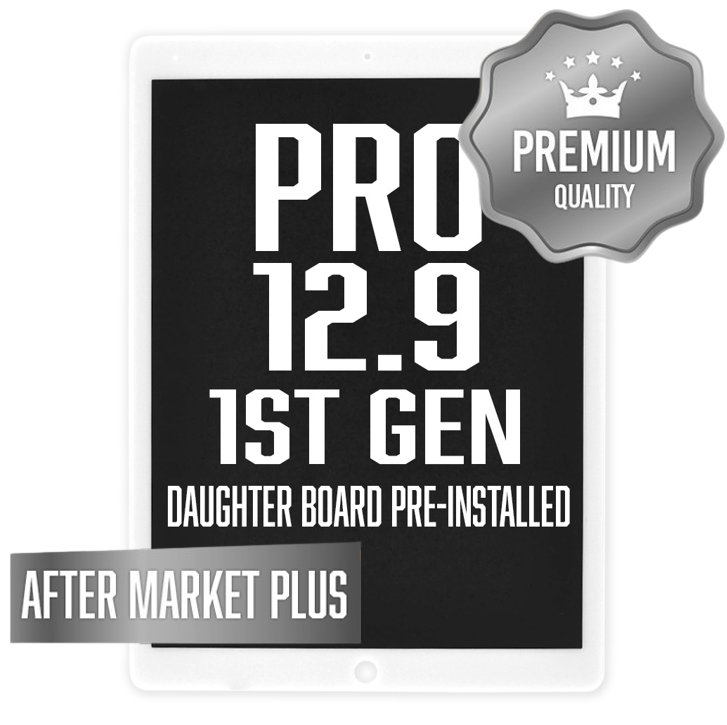 LCD with Digitizer for iPad Pro 12.9" (1st Gen/2015) WHITE (Daughter Board Installed) (Premium - After Market Plus)