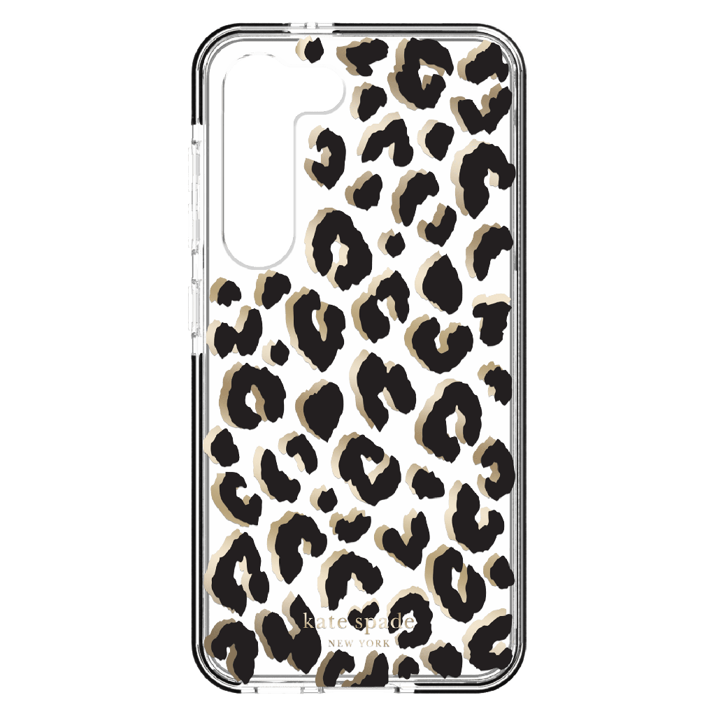 Kate Spade - New York Defensive Hardshell Case For Samsung Galaxy S23 - City Leopard Black