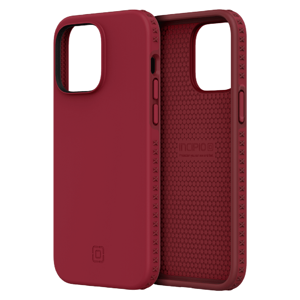 Incipio - Grip Case For Apple Iphone 14 Pro Max - Scarlet Red And Winery