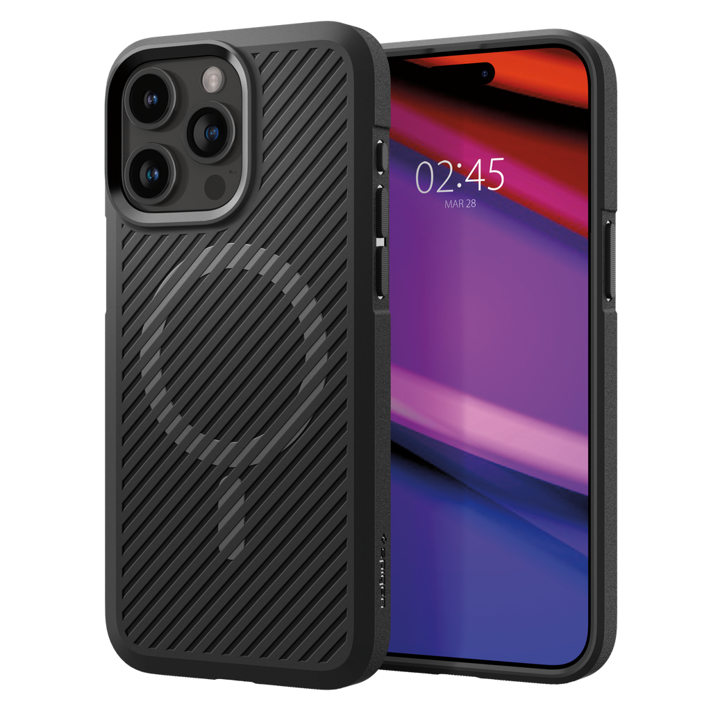 Spigen - Core Armor Magsafe Case For Apple Iphone 15 Pro Max - Matte Black