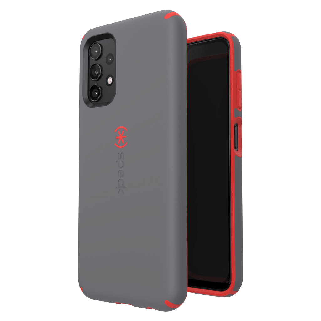 Speck - Presidio Impact Hero Case For Samsung Galaxy A13 - Moody Grey And Turbo Red