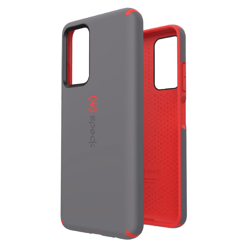 Speck - Presidio Impact Hero Case For Samsung Galaxy A03s - Moodey Grey And Turbo Red