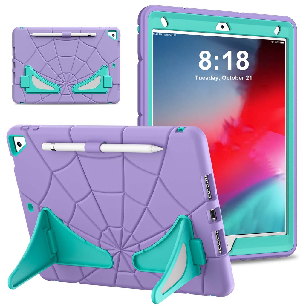 Kids Shockproof Web Case for iPad 10.2" (iPad 9 / 8 / 7) - Purple