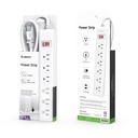 Esoulk 6-Outlet Power Strip & (4 ft) Power Cord (White)