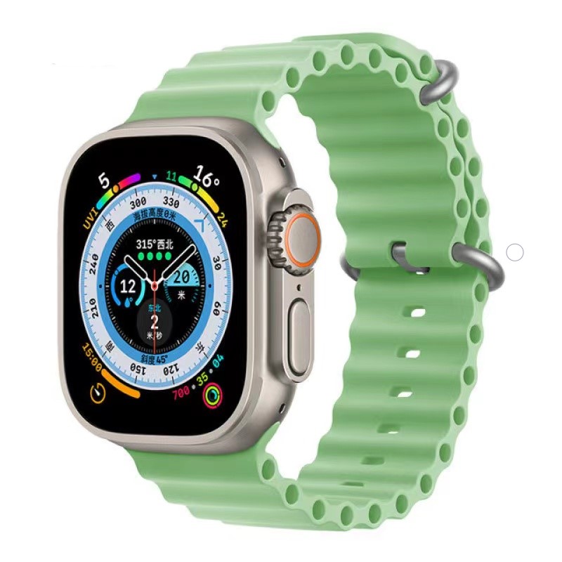 Silicone Ocean Band for iWatch 38/40/41mm - Light Green