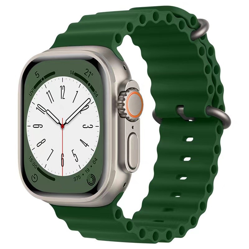 Silicone Ocean Band for iWatch 38/40/41mm - Dark Green