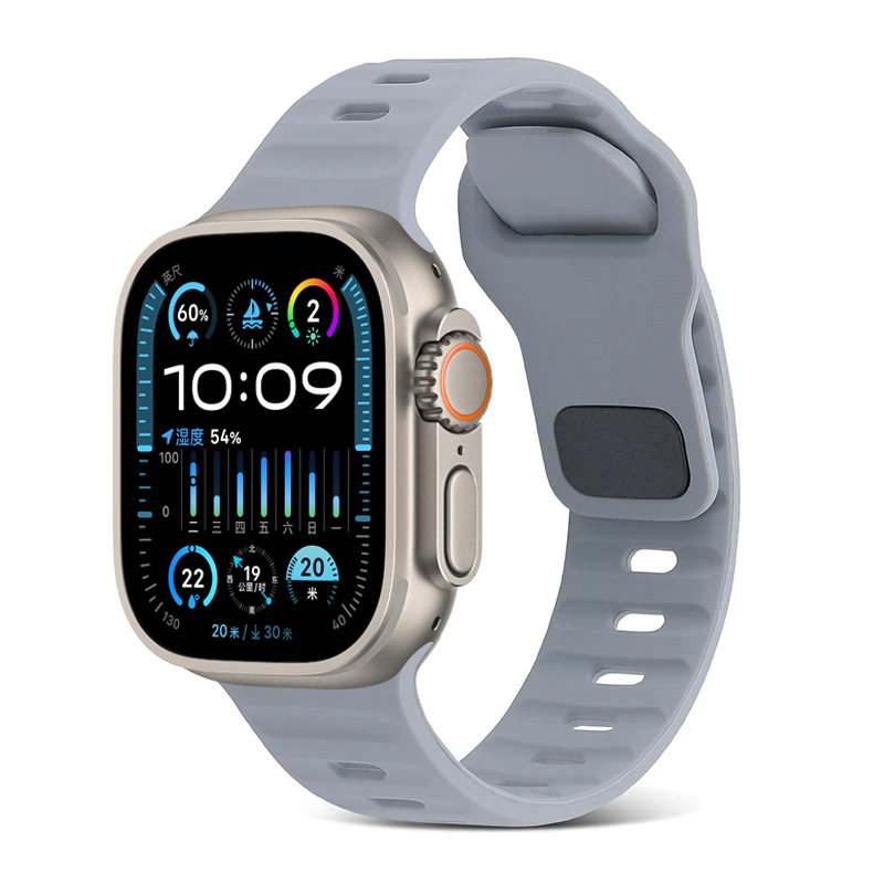 Trendy Square Buckle Band for iWatch 42/44/45/49mm - Gray