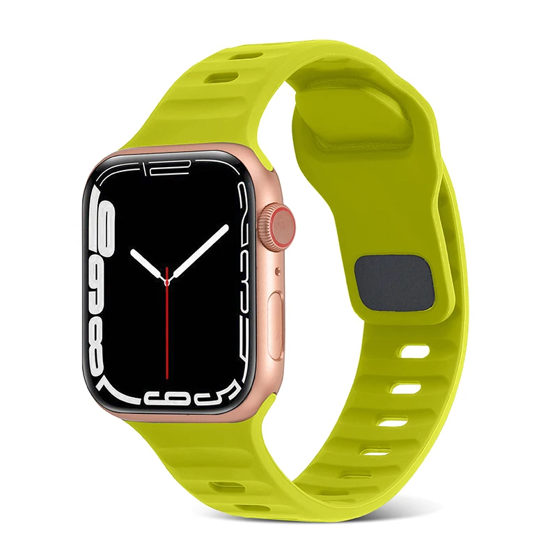 Trendy Square Buckle Band for iWatch 38/40/41mm - Fluorescent Green