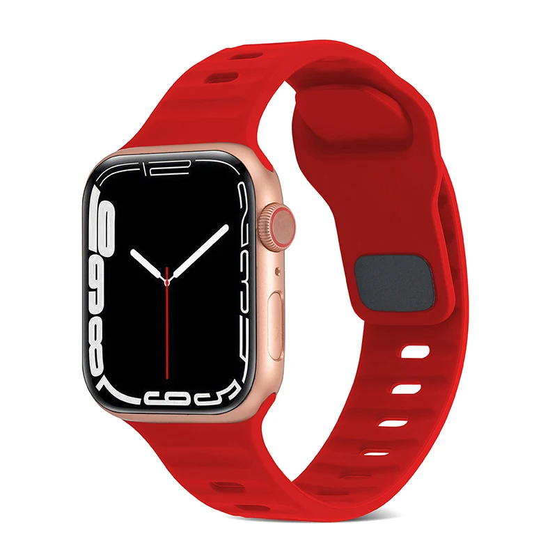 Trendy Square Buckle Band for iWatch 38/40/41mm - Red