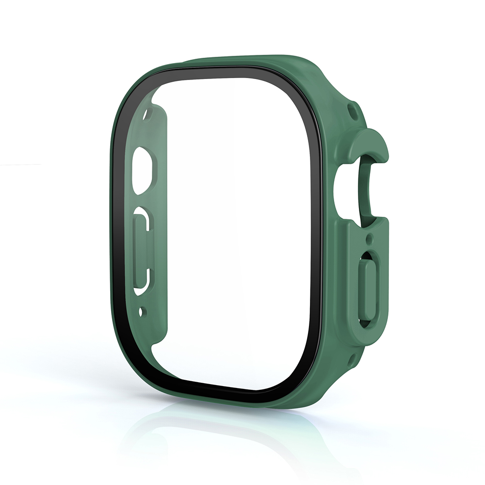 Hard PC Case with Tempered Glass For iWatch 49mm - Green