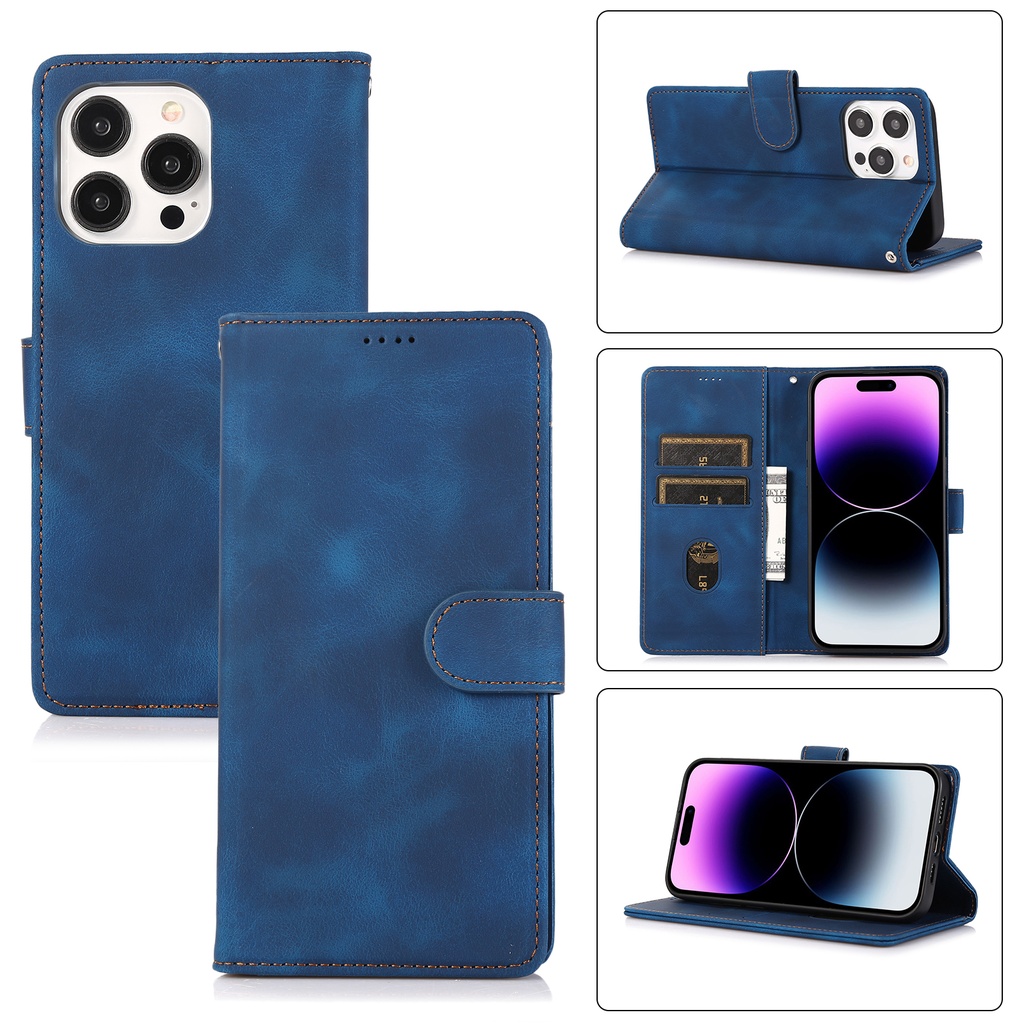 Handy Stylish Wallet Case for iPhone 14 Pro Max - Blue