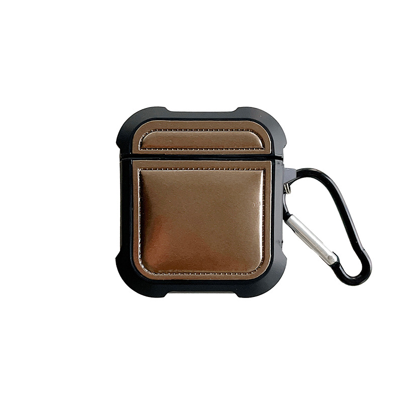 Premium Puffer Case for Airpods (1st & 2nd Gen) - Brown