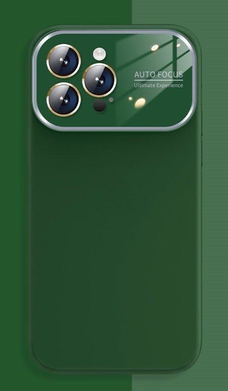 Premium Silicone Case with Camera Protection Window for iPhone 15 - Green