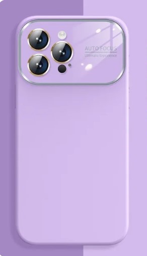 Premium Silicone Case with Camera Protection Window for iPhone 14 Pro - Lilac