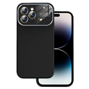 Premium Silicone Case with Camera Protection Window for iPhone 12 Pro Max - Black