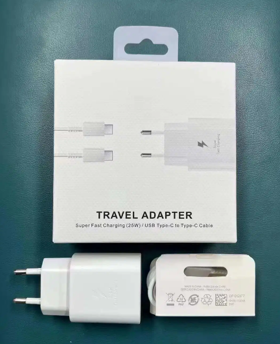 Travel Adapter Super Fast Charger 25W Adapter with USB-C to USB-C Cable