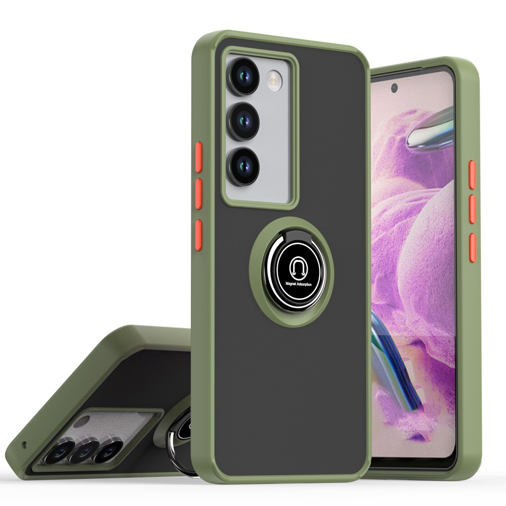 Matte Ring Case for Galaxy A05S - Army Green