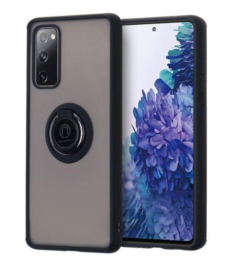 Matte Ring Case for Galaxy A12 - Black