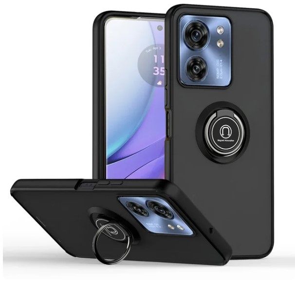 Matte Ring Case for MOTO G 9 POWER 2022 (XT2165) -  Black