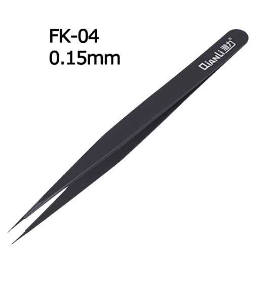 QianLi Ineezy Square-Type Tweezers FK-04 (Tips: 0.15 mm., Lenght: 129 mm.)