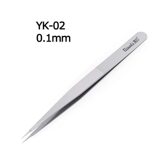 Qianli Ineezy Round-Type Tweezers YK-02 (Tips: 0.10mm, Lenght: 135mm)