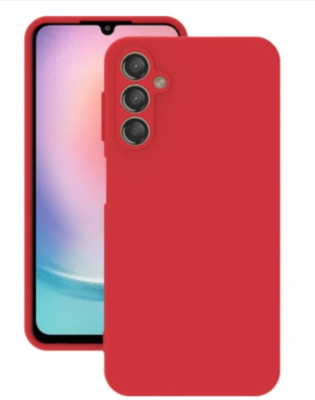 Premium Silicone Case for Galaxy A02S - Red