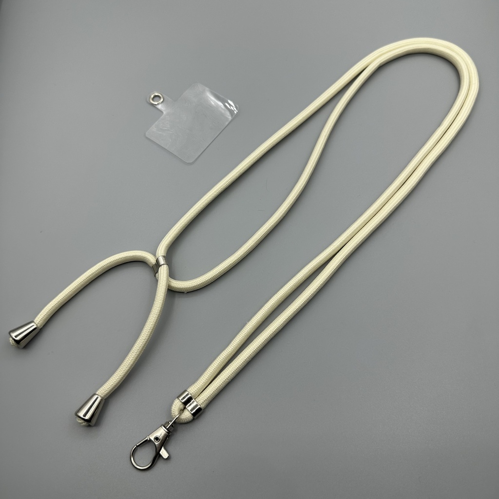 Crossbody Lanyard Strap (5mm Thick) - Cream