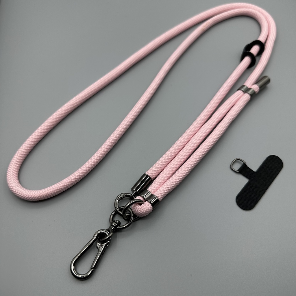 Adjustable Crossbody Lanyard Strap (8mm Thick) - Pink