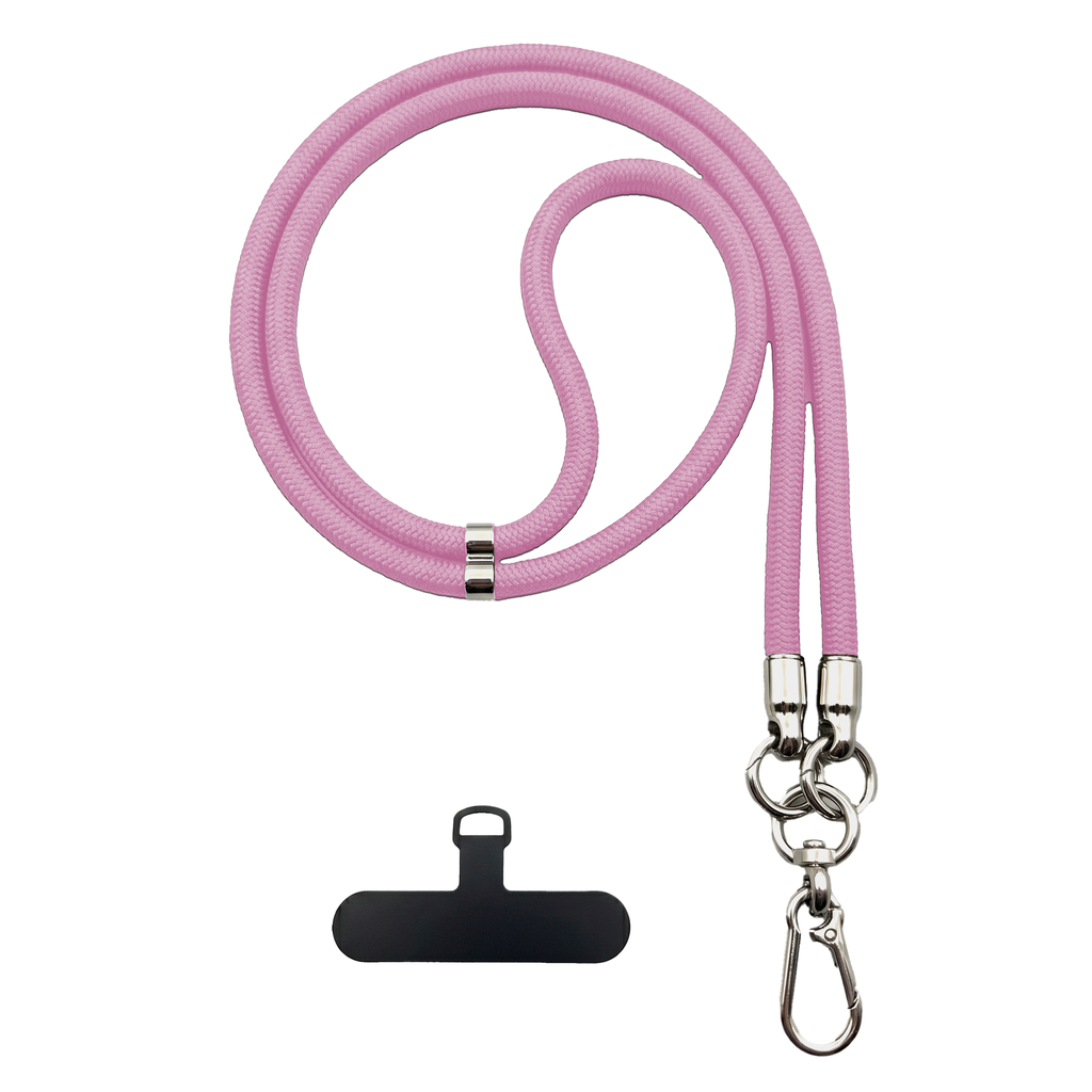Adjustable Crossbody Lanyard Strap (8mm Thick) - Pink