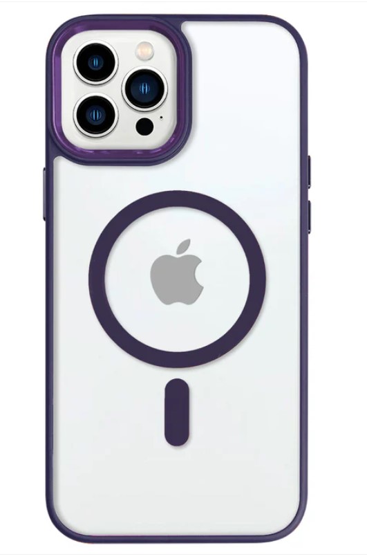 Clear Focus Case with Magsafe for  iPhone 13 ProMax / 12 ProMax - Dark Purple