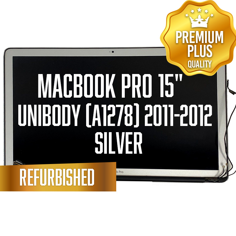 Complete LCD Assembly set for Macbook Pro Unibody 15"  (A1286 2011-2012) - Premium (Silver)