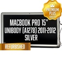 Complete LCD Assembly set for Macbook Pro Unibody 15"  (A1286 2011-2012) - Premium (Silver)