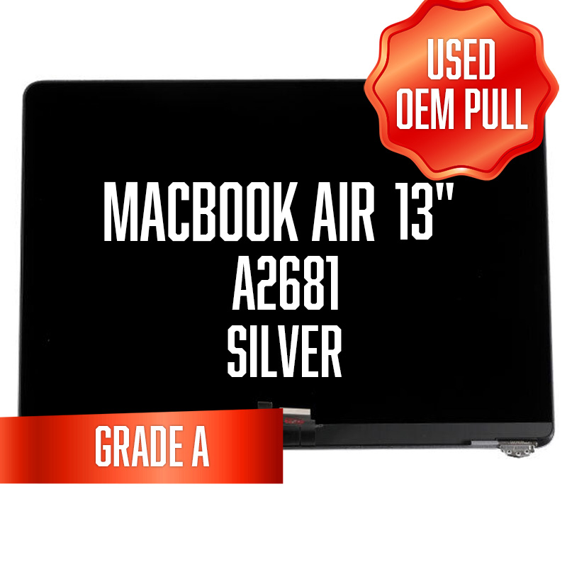 Complete LCD Assembly set for Macbook Air 13"  (A2681) - Used Oem Pull - Grade A (Silver)