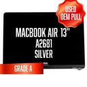 Complete LCD Assembly set for Macbook Air 13"  (A2681) - Used Oem Pull - Grade A (Silver)