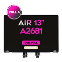 Complete LCD Assembly set for Macbook Air 13"  (A2681) - Used Oem Pull - Grade A (Starlight)