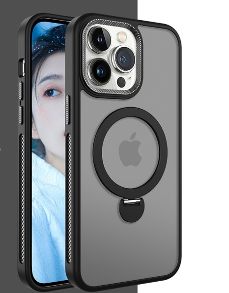 Rotating Stand Case with Magsafe for iPhone 14 Pro - Black