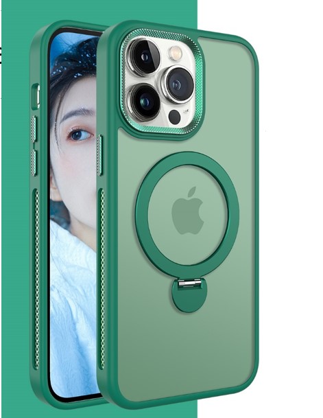Rotating Stand Case with Magsafe for iPhone 14 Pro - Green