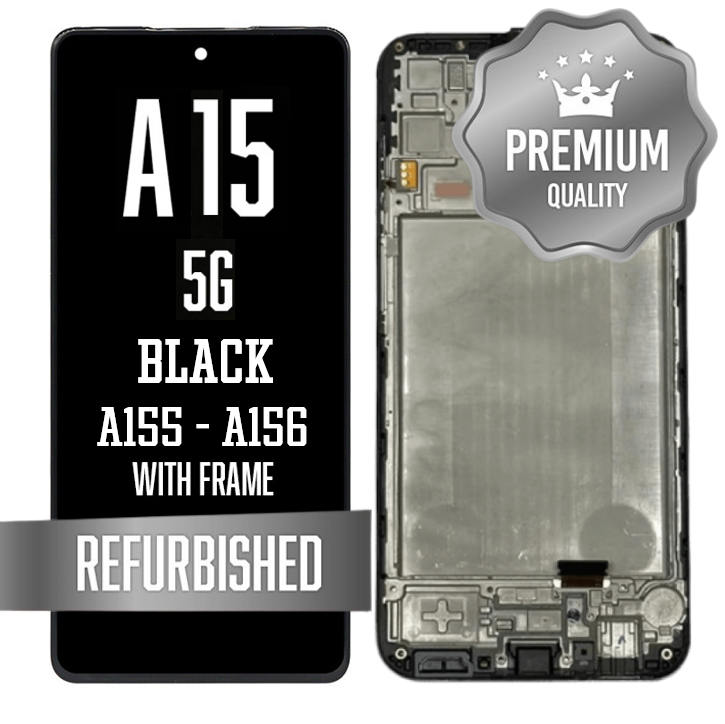OLED Assembly For Samsung Galaxy A15 & A15 5G (A155 & A156/2023) with Frame - Black (Premium)