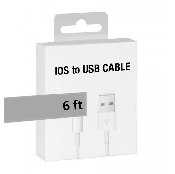 USB-L to USB-A Cable (6 ft) (White)